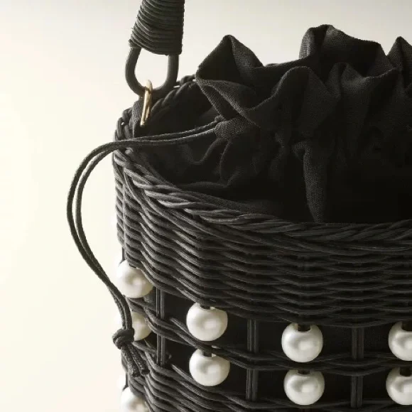 Pearl Embellished Basket Bucket Bag - kate spade new york x Target Black - Picture 4 of 6